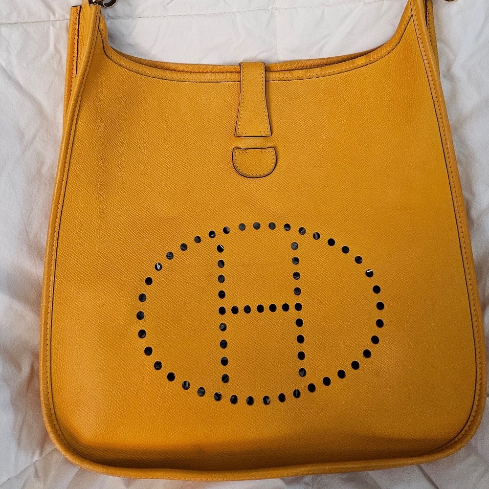 HERMÈS ORANGE CLEMENCE EVELYNE I GM